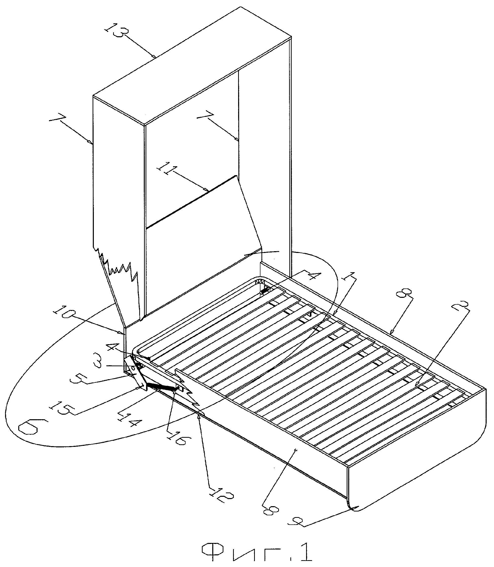 Шкаф-кровать трансформер схема чертеж