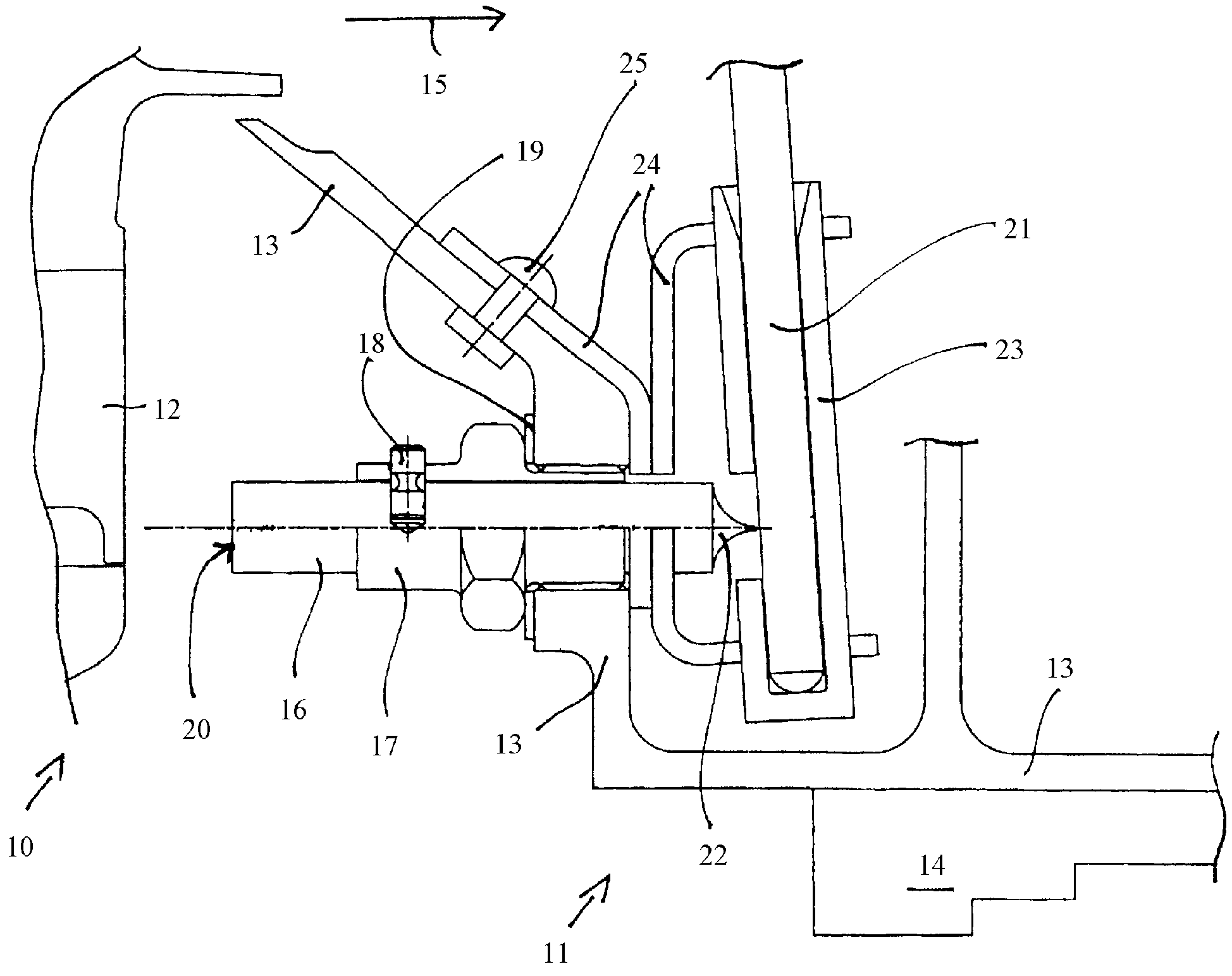 Устройство для обнаружения разрушения вала газовой турбины, а также ...